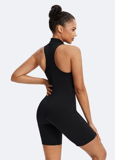 Sleek, stylish, and comfortable—our Sleeveless High-Neck Bodysuit is the perfect base layer for any outfit. Looking for plus size athleisure that’s chic and comfortable? This bodysuit’s flattering fit and ultra-soft feel are just right. Versatile High Stretch Sleeveless Activewear, Versatile Compressive Sleeveless Activewear, Versatile Sleeveless Yoga Activewear, Versatile Sleeveless Activewear For Yoga, Sleeveless Black Activewear For Yoga, Sleeveless Activewear For Pilates With 4-way Stretch, Sleeveless Athleisure Activewear For Yoga, Sleeveless Stretch Activewear For Training, High Stretch High Neck Functional Activewear