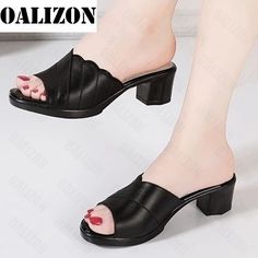 Brand Name: OALIZONShoes Type: SlidesApplicable Place: OutsideUpper Material: PUHeel Height: Med (3cm-5cm)Origin: Mainland ChinaCN: ZhejiangSeason: SummerHeel Type: Square heelItem Type: SlippersModel Number: zhpFashion Element: ShallowDepartment Name: AdultOutsole Material: RubberWith Platforms: YesPlatform Height: 0-3cmStyle: LEISUREInsole Material: LatexPattern Type: SolidFit: Fits smaller than usual. Please check this store's sizing infoLining Material: PU Light Blue Shoes, Flip Flops Beach, Platform Wedges Shoes, Fall Booties, Comfortable Slippers, Fur Shoes, Women Slippers, Dad Shoes, Purple Shoes