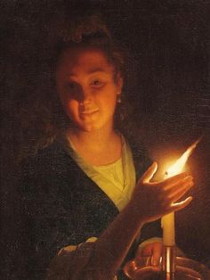 size: 12x9in Giclee Print: Woman with a Candle by Godfried Schalken Or Schalcken : Huck Finn, Baroque Painting, William Turner, Hur Man Målar, Dutch Painters, Oil Canvas, A4 Poster, Caravaggio, Wassily Kandinsky