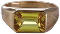 Formal Fine Yellow Gemstones, Fine Yellow Gemstones For Formal Occasions, Luxury Yellow Square Cut Rings, Luxury Yellow Baguette Cut Ring, Modern Yellow Diamond Jewelry, Yellow Square Cut Ring For Anniversary, Elegant Yellow Emerald Cut Jewelry, Elegant Emerald Cut Yellow Jewelry, Luxury Yellow Gemstones For Anniversary