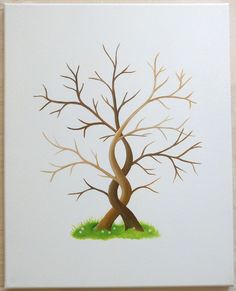 a painting of a tree with no leaves on it