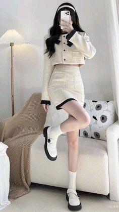 Cute Dress Outfits, Korean Fashion Dress, Easy Trendy Outfits, Kpop Outfits, Girly Outfits, Casual Style Outfits