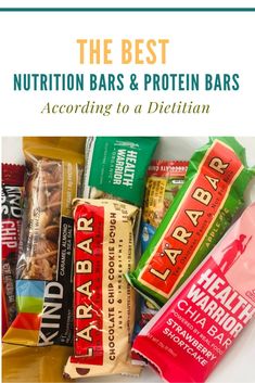 the best nutrition bars and protein bars according to a dietian