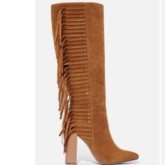 Gorgeous Tan Fringe Boots. These Are Definitely A Statement Piece & Will Get You Tons Of Compliments. Available In Size 8 And 8.5. Can Dress These Up Or Down. Side Zip Closure. Winter Isn’t Over Just Yet And These Could Definitely Be Worn Into Spring As Well As Fall. Quality Boots. Just Fab Shop With Confidence. Trusted Seller And Posh Ambassador. Fast Shipping. Add Your Likes To A Bundle To Save Big. I Will Always Discount And You Will Also Save On Shipping Cost. Offers Are Welcomed. Spring Fringe Boots With Pointed Toe, Chic Fringe Boots For Winter, Fall Fringe Fitted Boots, Fringe Fitted Boots For Fall, Fitted Fringe Boots For Fall, Mk Sandals, Clear Boots, Floral Espadrilles, Tommy Hilfiger Sneakers