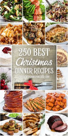 christmas dinner recipes with text overlay