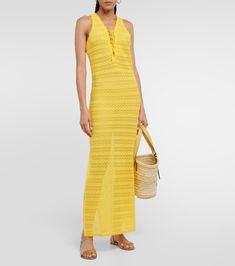 Maddie V Neck Maxi Dress in Yellow - Melissa Odabash | Mytheresa V-neck Maxi Dress For Beach Cover-up During Resort Season, Elegant V-neck Vacation Dresses, Summer V-neck Maxi Dress For Resort Season, V-neck Crochet Beach Dress, Chic V-neck Crochet Dress For Beach, V-neck Beach Dress For Resort Season, Chic Crochet V-neck Dress For Beach, Chic V-neck Crochet Dress For Beach Cover-up, Chic Crochet V-neck Dress For Beach Cover-up