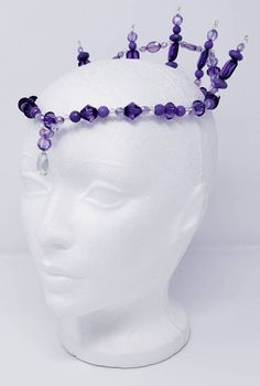 Beautiful handmade beaded ballet tiara created using a combination of purple acrylic and glass beads, this tiara is perfect for many classical variations - Sugar Plum, Lilac Fairy, odalisques, Medora, Queen of the Dryads, Dulcinea, etc. All headpieces include matching horsehair for attaching to the hair. Please indicate brown or ivory horsehair. If you are looking for something similar, but in a different color, please don't hesitate to contact me! I love to do custom orders! Lilac Fairy, Ballet Tiaras, Tiara Headpieces, Purple Acrylic, Duluth Mn, Gold Embroidery, Sugar Plum, Costume Hats, Beading Wire