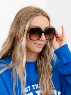 Blue Gem Blake Oversize Square Sunglasses - TortSunglasses Oversized Square Sunglasses, Blue Gems, Summer Season, Square Sunglasses, This Summer, Gems, Sunglasses, Square, Blue