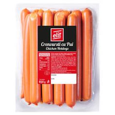 carrots are packaged in plastic bags on a white background with the label for it