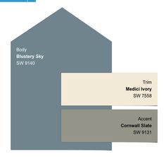 the color scheme for this house is blue and gray