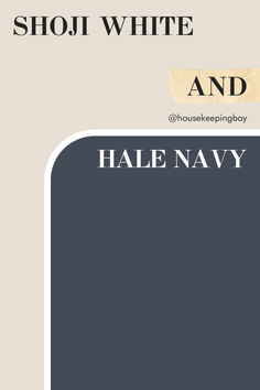 an image of a poster with the words shop white and hale navy