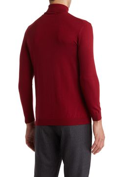 A supersoft turtleneck sweater knit from stretch-enhanced cotton offers a performance fit that's breathable, comfortable and stylish. Turtleneck Long sleeves 97% cotton, 3% spandex Hand wash, dry flat Imported Model stats: 6'1" height, 32" waist. Fitted Cotton Turtleneck With Long Sleeves, Fitted Cotton Long Sleeve Turtleneck, Solid Cotton Turtleneck For Layering, Cotton Turtleneck For Layering, Long Sleeve Cotton Turtleneck, Stretch Cotton Long Sleeve Turtleneck, Solid Long Sleeve Cotton Turtleneck, Solid Cotton Long Sleeve Turtleneck, Cotton Long Sleeve Turtleneck