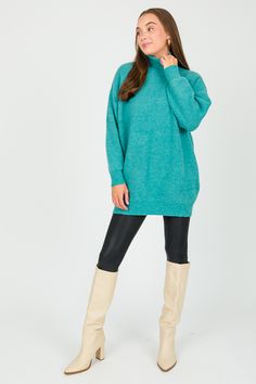 This sweater checks all the boxes! The longer length and relaxed shape make it perfect for pairing with leggings, and the turtleneck adds an extra cozy element. Trendy Oversized Soft Knit Turtleneck, Trendy Oversized Turtleneck With High Neck, Trendy Oversized High Neck Turtleneck, Cozy Fit High Neck Turtleneck For Fall, Oversized Soft Knit Long Sleeve Turtleneck, Cozy Fit High Neck Sweater For Fall, Oversized Fall Turtleneck, Oversized High Neck Turtleneck For Fall, Cozy High Neck Turtleneck For Layering