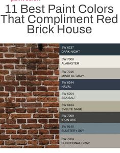 the best paint colors that compliment red brick house