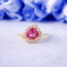 Pink Sapphire Usagi Engagement Ring, Sailor Moon Jewelry, Sailor Moon Wedding Ring, Lover's Wedding Ring, 925 Sterling Silver Ring For Her The Lover's Wedding Ring showcases a pink sapphire and intricate Sailor Moon design, making it a stunning symbol of love and commitment. This engagement ring features a pink sapphire center stone inspired by Sailor Moon, perfect for fans of the iconic series. Gemstone Details :- - Gemstone: Pink Sapphire - Stone Type: Lab Created - Shape : Heart Cut - Size: 7 MM - Color: Pink - Luster: Excellent - Make: High Quality - Stone Type: Simulated Diamond - Shape: Round Cut - Size: 2.50 To 1.70 MM (Each Stone) - Color: Colorless - Luster: Excellent Types Of Gemstones :- - There is a wide selection of over 20 different gemstones to choose from :- - Blue Sapphire Heart Cut Crystal Ring For Valentine's Wedding, Heart Shaped Ruby Ring In White Gold For Wedding, White Gold Heart-shaped Ruby Wedding Ring, Valentine's Day Wedding Crystal Heart Cut Ring, Pink Crystal Ring For Valentine's Day Wedding, Pink Crystal Ring For Wedding On Valentine's Day, White Gold Crystal Ring For Wedding On Valentine's Day, Pink Sterling Silver Halo Ring For Wedding, White Gold Crystal Ring For Wedding And Valentine's Day