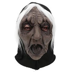 PRICES MAY VARY. 【Old Hag Mask Design】Scary witch mask has the scary face, disheveled long hair, witches nose and big eye. One of the best features of the horror wizard mask is the long hair and face skin. 【Material】Horror face mask for women is made of latex. Old lady mask is no fading, long lasting, comfortable and lightweight. 【Visibility & Breathability】The creepy old woman mask will be no obstacles in the line of sight of the evil face mask, you can clearly see what is ahead through the eye Witch Nose, Horror Demon, Witch Mask, Horror Face, Woman Mask, Evil Face, Mask Horror, Demon Mask, Old Hag