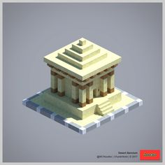 a low polygonal model of a temple