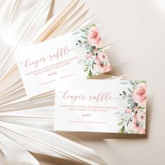 Watercolor blush pink floral diaper raffle ticket enclosure card Editable Template Floral Stationery, Raffle Ticket, Books For Baby, Diaper Raffle Tickets, Raffle Tickets, Diaper Raffle, Baby Shower Invites For Girl