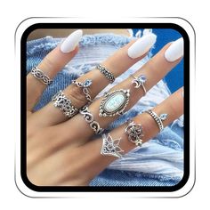 PRICES MAY VARY. Stacking rings set make by high quality alloy,crystal,have different pattern,simple and elegant,fits most women Index finger rings size as shown in the figure,it can be used as overlapping ring, joint ring, MIDI ring, simple ring and so on,and can be worn by overlapping or alone,provides you with a variety of different options to meet your different dress matching needs. Crystal ring set is suitable for many occasions,such as parties, dances, weddings, offices, daily life,festiv White Alloy Rings For Gifts, Trendy Open Ring Alloy Jewelry, Trendy Alloy Ring Jewelry, Trendy Alloy Open Ring Jewelry, Alloy Open Ring Jewelry For Gifts, Alloy Open Ring Jewelry Gift, Trendy Silver Alloy Midi Rings, Alloy Rings Suitable For Gifts, Trendy Open Ring Made Of Alloy