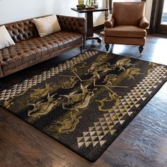 True Earth Rising Buffalo Rug Collection - Your Western Decor Buffalo Rug, Native American Artists, Dining Areas, Dark Brown Color, Western Decor, Bathroom Shower Curtains, Aztec Print, Rug Collection, Ranch House