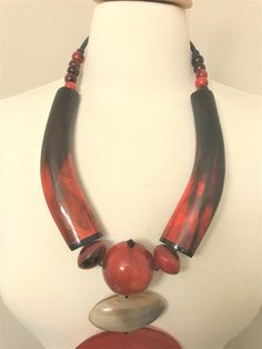 "Unsigned Beauty! Gorgeous Statement Large Dye Buffalo Horn Monies Style Necklace Just stunning, very good condition, It measure 25\" the longest, and the pendant 9.5\" The pictures are part of the description so please look at all the pictures and if you have any question please feel to ask before bidding! Make sure you check out my other vintage items!" Exotic Jewelry, Bib Collar, Mother Of Pearl Necklace, Bib Necklaces, Style Necklace, Vintage Necklace, Long Necklace, Horn, Necklace Etsy