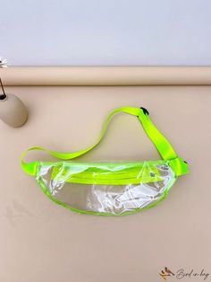 BirdinBag - Durable PVC Sling Bag with Adjustable Strap - Perfect for Everyday Use Adjustable Bag, Polyvinyl Chloride, Sling Bag, Adjustable Straps, Size Medium, Zipper, Green, Pattern, Color