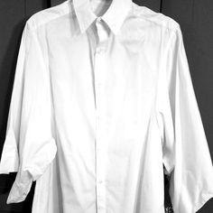 New Without Tags Purchased At Barneys Ny Unworn, No Flaws. 100% Cool & Smooth, Brilliant White Cotton. 6 Mother Of Pearl Buttons Down Front & 2 At Each Adjustable Cuff. Soft Placard In Back,Shirtail Hem. Drapes Beautifully.Feels Luxurious. 3/4 Sleeves That Can Also Be Pushed Up To Billow Above The Elbow. Pairs Well Worn With Slim Crepe Capris And Sling Backs. Yohji Yamamoto Signature Silhouette. Shoulder, Seam To Seam: 17.5" Pit-Pit, At Widest Point: 19.5" Sleeve Length: 17" Cuff Circumference, Elegant White Shirt With 3/4 Sleeves, Elegant Formal Shirt With 3/4 Sleeves, Fitted Formal Shirt With 3/4 Sleeve, Classic White Top With 3/4 Sleeve, White Fitted Shirt With 3/4 Sleeves, Fitted White Shirt With 3/4 Sleeves, Kimono Sleeve, Yohji Yamamoto, Mother Of Pearl Buttons