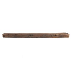 an old wooden shelf on a white background