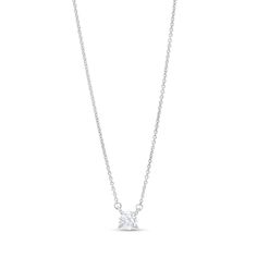 Lovely alone or layered, this lab-created diamond solitaire necklace in white gold gives you the style options you desire. Crafted in 14K white gold A 1/3 ct. certified lab-created diamond solitaire suspends centered along a cable chain. F color/SI2 clarity lab-created diamond Includes certification card This 18.0-inch necklace adjusts to 16.0 and 17.0 inches and secures with a lobster claw clasp. Solitaire Necklace, Diamond Solitaire Necklace, Solitaire Necklaces, Lab Created Diamonds, Diamond Solitaire, Cable Chain, Lobster Claw, Silver Necklace, Lab