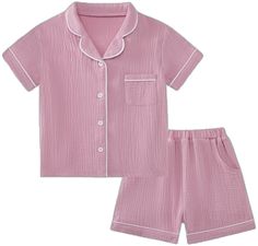 Pink Cotton Pajama Shorts For Playwear, Cotton Short Sleeve Sleepover Set, Cute Home Short Sleeve Sets, Short Sleeve Cotton Sleepover Set, Pink Short Sleeve Short Set For Sleep, Pink Short Sleeve Sleep Set, Cute Short Sleeve Bedtime Sets, Pink Cotton Short Set For Sleepover, Cute Bedtime Sets With Short Sleeve