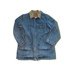 -Levi’s -Denim -Oversize Jacket -S -Premium Dark Wash Pre-washed Outerwear For Fall, Oversized Light Wash Outerwear With Patch Pockets, Relaxed Fit Medium Wash Outerwear With Patch Pockets, Fall Washed Blue Pre-washed Outerwear, Retro Dark Wash Relaxed Fit Outerwear, Washed Blue Outerwear With Patch Pockets For Fall, Medium Wash Utility Outerwear, Utility Denim Outerwear Pre-washed, Utility Denim Outerwear