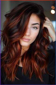 Discover 30 stunning fall hair colors, from rusty red to deep teal, perfect for adding warmth and style to your look this season. Red Balayage Hair Brunettes Caramel Highlights, Deep Copper Hair Color With Money Pieces, New Trending Hair Colors, Dark Brown Copper Hair Color Balayage, Hair Color Ideas For Brunettes Colorful, Fall Haircolor Brunette 2022, Red Autumn Hair, Fall Inspired Hair Color Brunettes, Hair Color For Redheads