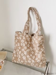 BagForLove - Shoulder Tote Bag with Elegant Jacquard Floral Pattern Product Description Color Apricot Strap Type Double Handle Pattern Type Floral Type Shopper Bag Style Fashionable Magnetic No Material Polyester Composition 100% Polyester Size Chart INCH CM Bag Length Bag Width Bag Height Handle Height 15.7 inch 2.4 inch 12.6 inch 9.4 inch Bag Length Bag Width Bag Height Handle Height 40 cm 6 cm 32 cm 24 cm Details Pictures Similar Products h2 { text-align: center; } /* 换行 */ li{ white-space: n Floral Type, Tote Bag Pattern, Mua Sắm, Bead Charm Bracelet, Travel Tote, Shoulder Tote Bag, Large Bag, Shopper Bag, Shoulder Tote