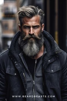 Viking Beard Styles, Mens Hairstyles With Beard, Beard Haircut, Long Beard, Best Beard Styles, Grey Beards, Viking Beard