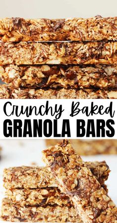 granola bars stacked on top of each other