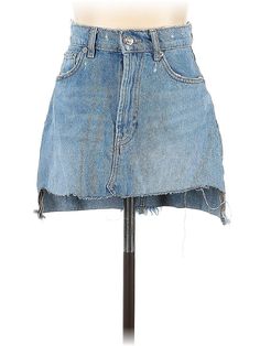 Zara Denim Skirt Size: X-Small Bottoms - used. 100% Cotton | Zara Denim Skirt: Blue Bottoms - Size X-Small Cutoff Denim Mini Skirt In Dark Wash, Dark Wash Denim Cutoff Mini Skirt, Cutoff Dark Wash Denim Mini Skirt, Denim Blue Cutoff Mini Skirt, Cutoff Denim Blue Mini Skirt, Dark Wash Denim Cutoff Skirt, Light Wash Denim Cutoff Mini Skirt, High Rise Washed Blue Skirt, Light Wash Denim Cutoff Skirt