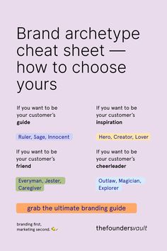 the ultimate guide to creating your own brand archetyte sheet - how to choose yours