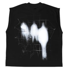 Dark Web Sleeveless Tee WorksOfMadness Sleeveless Screen Print Tops For Streetwear, Black Tank Top With Screen Print, Sleeveless Screen Print T-shirt For Streetwear, Sleeveless Tee, Turks And Caicos, Caicos Islands, Turks And Caicos Islands, Trinidad, Trinidad And Tobago