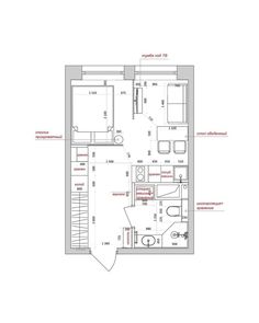 the floor plan for a two bedroom apartment with an attached kitchen and living room area