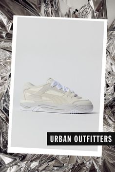 Retro chunky sneaker by Puma. Features a paneled upper with a lace closure front. Finished with textured tread at the rubber outsole. Features Chunky silhouette sneakers from Puma Paneled upper Lace closure front Textured rubber outsole Content + Care Leather, rubber Spot clean Imported | Puma 180 Remix Sneaker in Warm White/Grey, Women's at Urban Outfitters Vans Sk8 Low, Style Skate, 90s Skate, Skate Shoe, Rocket Dog, High Top Vans, 90s Style, Chunky Sneakers, Retro 90s