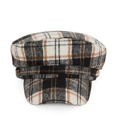 Mix up your hat game in cooler temps with this chic Mixit women's plaid cadet hat. Made from a soft wool blend, this hat is perfect to pair with a turtleneck and straight-leg jeans. Base Material: 95% Polyester, 5% WoolFiber Content: 52% Polyester, 24% Rayon, 10% Acrylic, 8% Nylon, 4% Other 5% Or Less, 2% WoolLining: LinedLining Material: PolyesterCare: Spot CleanBrim Width: 2 InchCountry of Origin: Imported Cadet Hat, Cap Outfit, Caps For Women, Soft Wool, Womens Plaid, Leg Jeans, Wool Blend, Straight Leg, Plaid