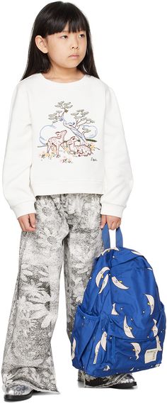 Cotton fleece sweatshirt. · Rib-knit crewneck, hem, and cuffs · Graphic and logo embroidered at front · Vented side seams · Machine-wash Supplier color: White Model measures 47 / 119.3 cm tall and wears size 8Y. Sea NY : child's height / child's height cm 2Y : 36-40 / 92-102 cm 4Y : 42-45 / 107-114 cm 6Y : 45-47 1/2 / 114-121 cm 8Y : 48-53 / 122-135 cm 10Y : 53-57 / 135-145 cm 12Y : 57-62 / 145-157 cm 14Y : 62-64 / 157-163 cm Winter Multicolor Logo Print Sweatshirt, Kids Embroidered Sweatshirt, Multicolor Graffiti Print Winter Sweatshirt, Winter Graffiti Print Crew Neck Sweatshirt, Sea Ny, Winter Dog Print Crew Neck Top, Cotton Fleece, Logo Embroidered, Rib Knit