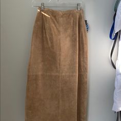 Long Washable Suede Skirt. Slit In Back. Very Soft Suede Long Skirt, Thrift Ideas, Skirts Pattern, Leather A Line Skirt, Skirts Long, Embroidered Leather, Suede Skirt, Asymmetrical Skirt, Green Suede