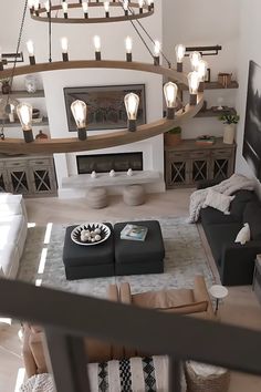 a living room filled with furniture and a flat screen tv