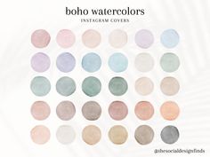 the boho watercolors instagram covers