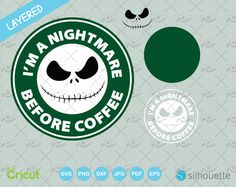 i'm nightmare before coffee svg cut file