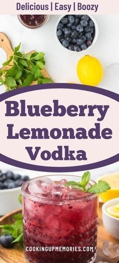 Enjoy a refreshing twist with this blueberry lemonade vodka cocktail! Bursting with the sweet and tangy flavors of fresh blueberries and lemonade, this easy-to-make drink is perfect for summer gatherings, brunch, or a relaxing evening at home. The perfect balance of sweet fruit and crisp vodka makes this cocktail light, flavorful, and incredibly delicious. Cool down and sip in style with this refreshing cocktail! Lemon Blueberry Cocktail, Blueberry Vodka Lemonade Pitcher, Blueberry Lemonade Vodka, Blueberry Puree Recipe, Blueberry Lemonade Cocktail, Blueberry Puree, Blueberry Martini, Blueberry Cocktail, Blueberry Vodka