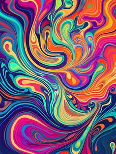 an abstract background with multicolored swirls