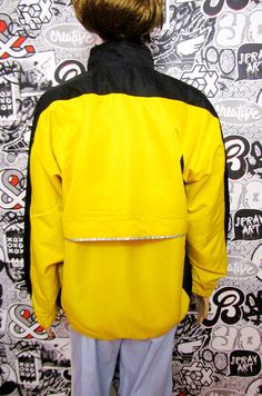 "black yellow Windbreaker Jacket womens Clothing yellow Jacket athletic Clothing 90s Sport Coat Sports Jacket Windbreaker athletic jackets L height of the woman in the photo - 180 cm Please refer to photos for details of condition. Condition: used, signs of age and wear see pictures Measurements: Length: 66 cm/ 26 \" Sleeve from the neck: 68 cm/26.8\" Bust: 112 cm/44.1\"\" Hips: 100 cm/43.3 \" Size L note The color on the pictures may vary due to monitor settings and light reflections. Ready to Yellow Long Sleeve Sportswear Outerwear, Yellow Hooded Athleisure Outerwear, Functional Yellow Outerwear For Sports, Yellow Functional Sports Outerwear, Functional Yellow Sports Outerwear, Sporty Yellow Long Sleeve Outerwear, Yellow Sporty Windbreaker For Outdoor Activities, Sporty Yellow Outerwear For Outdoor Activities, Yellow Sporty Outerwear For Outdoor Activities