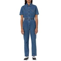 Dickies Houston Denim Jeans Coverall Jumpsuit. Brand New With Tags. Avail In Size S, M, L Utility Style Denim Jumpsuit With Relaxed Fit, Utility Denim Jumpsuit With Short Sleeve And Relaxed Fit, Casual Workwear Overalls With Short Sleeves, Casual Short Sleeve Overalls For Workwear, Casual Overalls For Workwear, Blue Utility Jumpsuit With Relaxed Fit, Blue Relaxed Fit Utility Jumpsuits And Rompers, Blue Utility Jumpsuits And Rompers With Relaxed Fit, Blue Relaxed Fit Utility Jumpsuit Or Romper